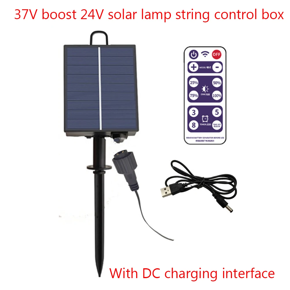 Solar Battery Box Kit Pack Powered Lithium Panel Light With Drill