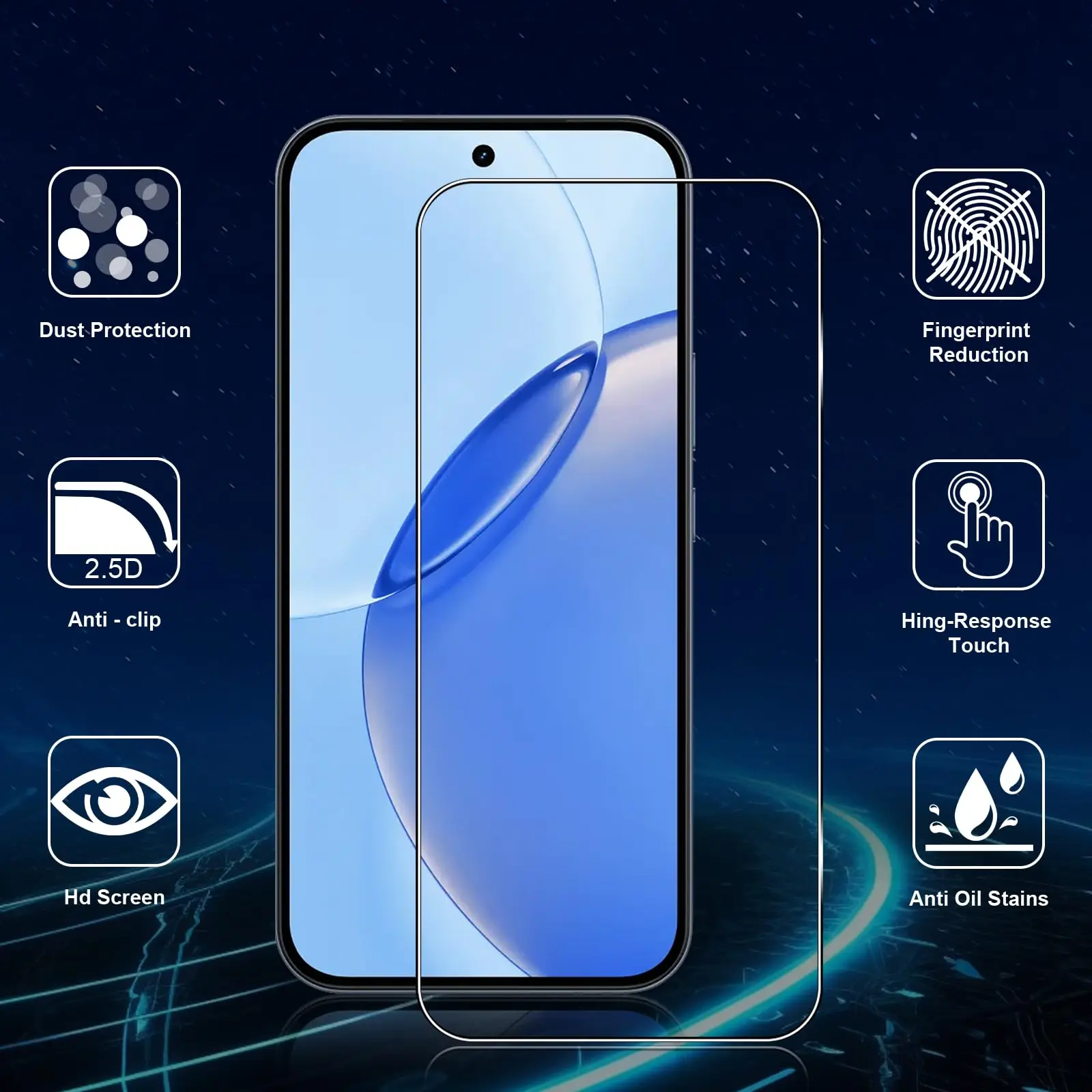 Premium Tempered Glass Screen Protector - 6.78 HD Clear, Anti-Scratch, Case-Friendly