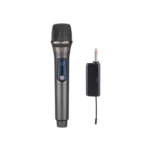 무선 마이크 2 채널 UHF 전문 핸드 헬드 마이크, 파티 가라오케 교회 공연 회의 무대 공연용 7