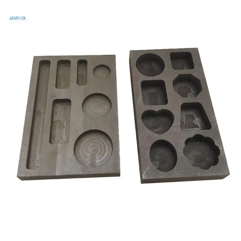 Ingot Mold Crucible Bar Square Round  Casting Mould for Gold Silver Metal Copper Melting Refining Tool