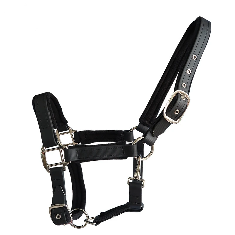 NewSoftPaddedHorseHalterBridlePVCHeadstallHeadCollarHorse