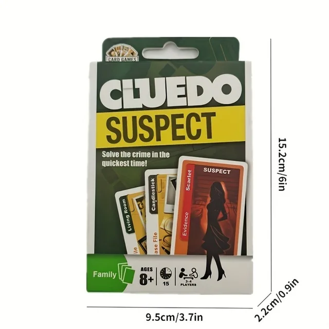1pc "Cluedo" Fun Strategy Card Game,Party Board Games,Family Gathering Game Card 3