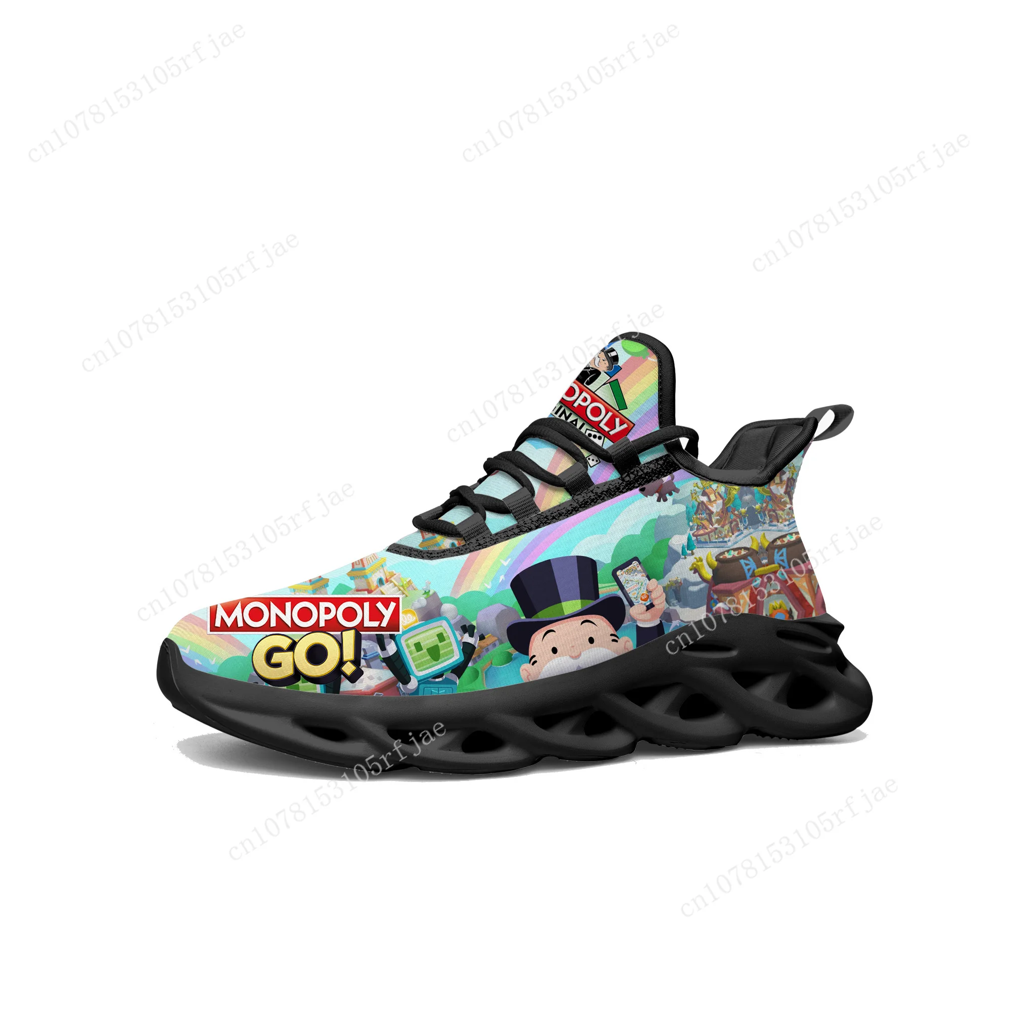 

Monopoly Go Flats Sneakers Cartoon Game Men Women Teenager Sports Running Shoes Fashion High Quality Tailor Made Lace Up Shoes