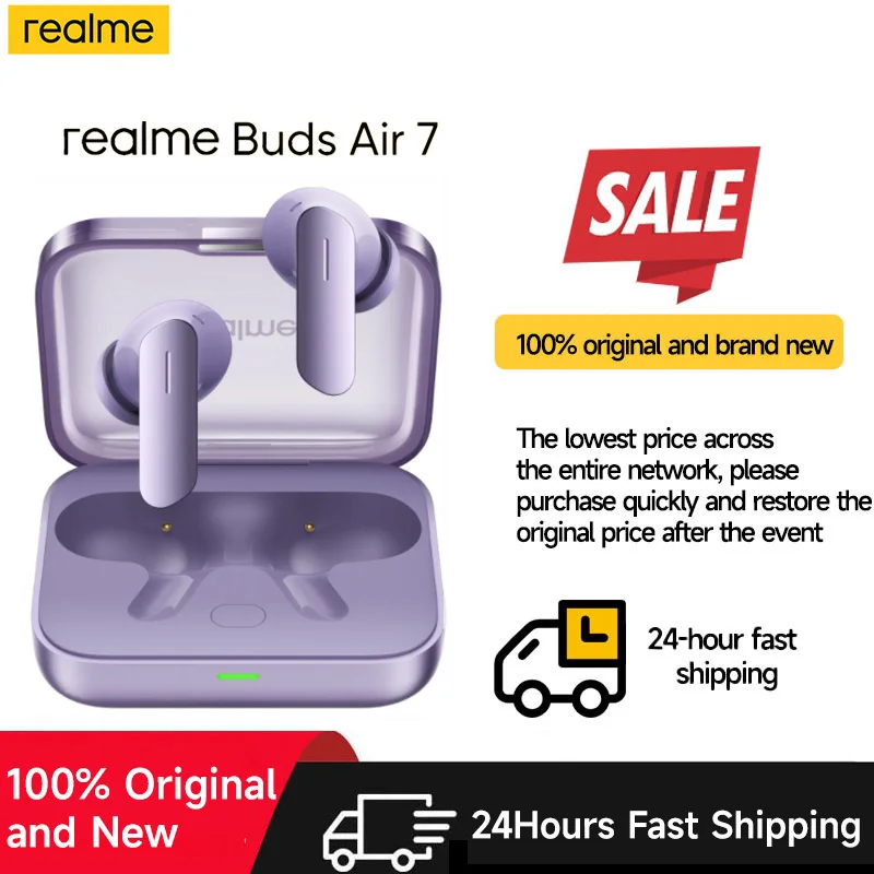 Globale Version Realme Buds Air 7 Kopfhörer 52 dB Rausch...