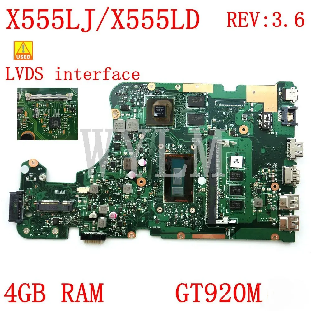 사용 X555LJ LVDS 4G RAM GT920M REV3.6 ASUS X555LJ X555LD X555LF X555LB ...