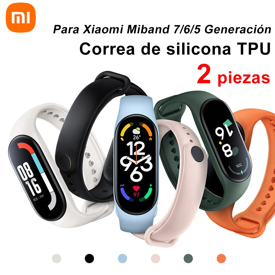 Correa inteligente para Xiaomi Band 7, suave y cómoda, de silicona  transpirable, correa de repuesto deportiva