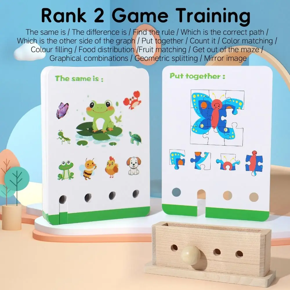 Montessori English Logic Key Puzzle Game Early Educational 3D Logic Key Thinking Training Multifunction Intelligence