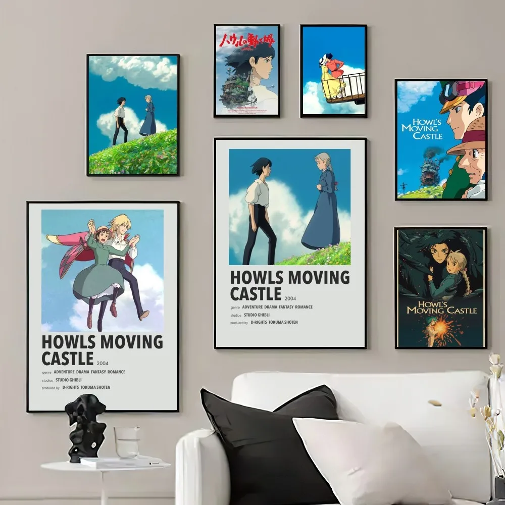 

Howl's Moving Castle Poster Prints Wall Pictures Living Room Home Decoration