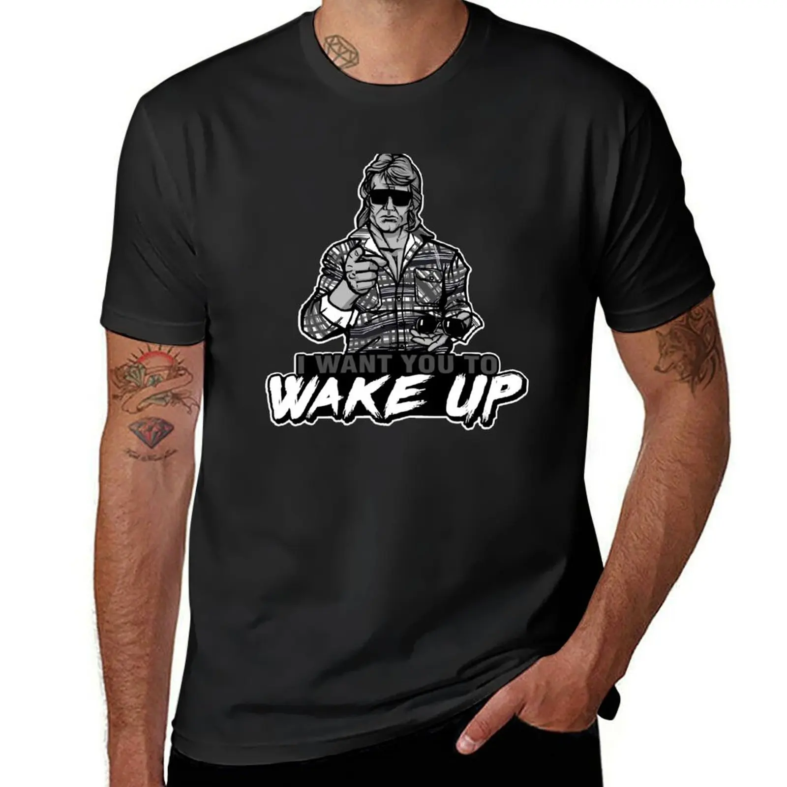 

Wake Up T-shirt blacks new edition graphics mens big and tall t shirts