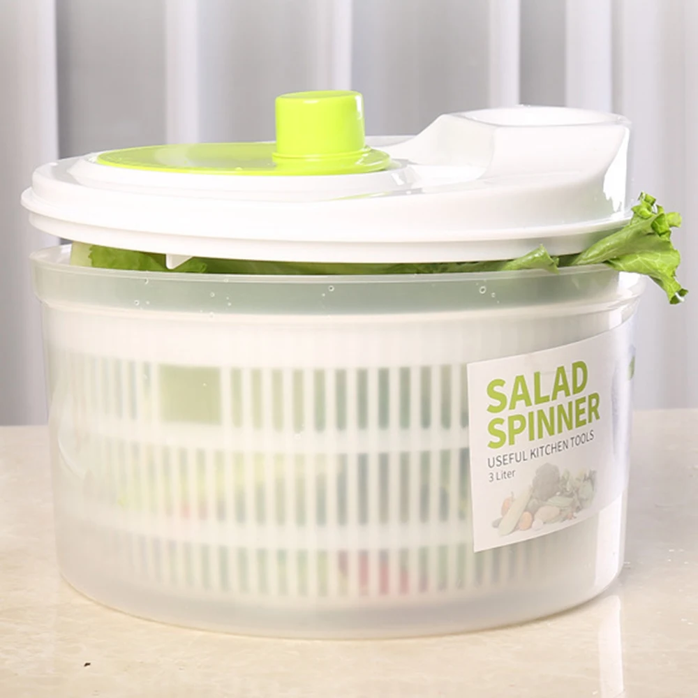 Salad Dryer Manual Odorless Salad Spinner With Drain Vegetable Dryer  Lettuce Dryer Detachable Fruit Spinner For Hotels Kitchens - AliExpress