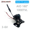 Mini 5.8G FPV 1000TVL Wide Angle 180 VTX Camera 48CH 25MW Transmitter With Base Bracket For RC Model Drone Car Boat DIY 1