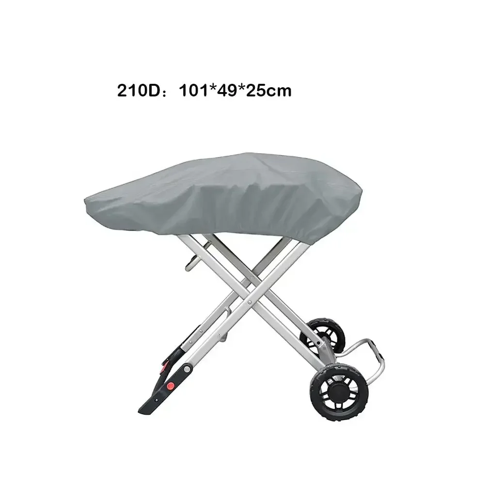 Grill Cover For Weber 9010001 Traveler Portable Gas Grill 210D Heavy Duty Waterproof 101*49*25cm BBQ Cover Cooking Garden