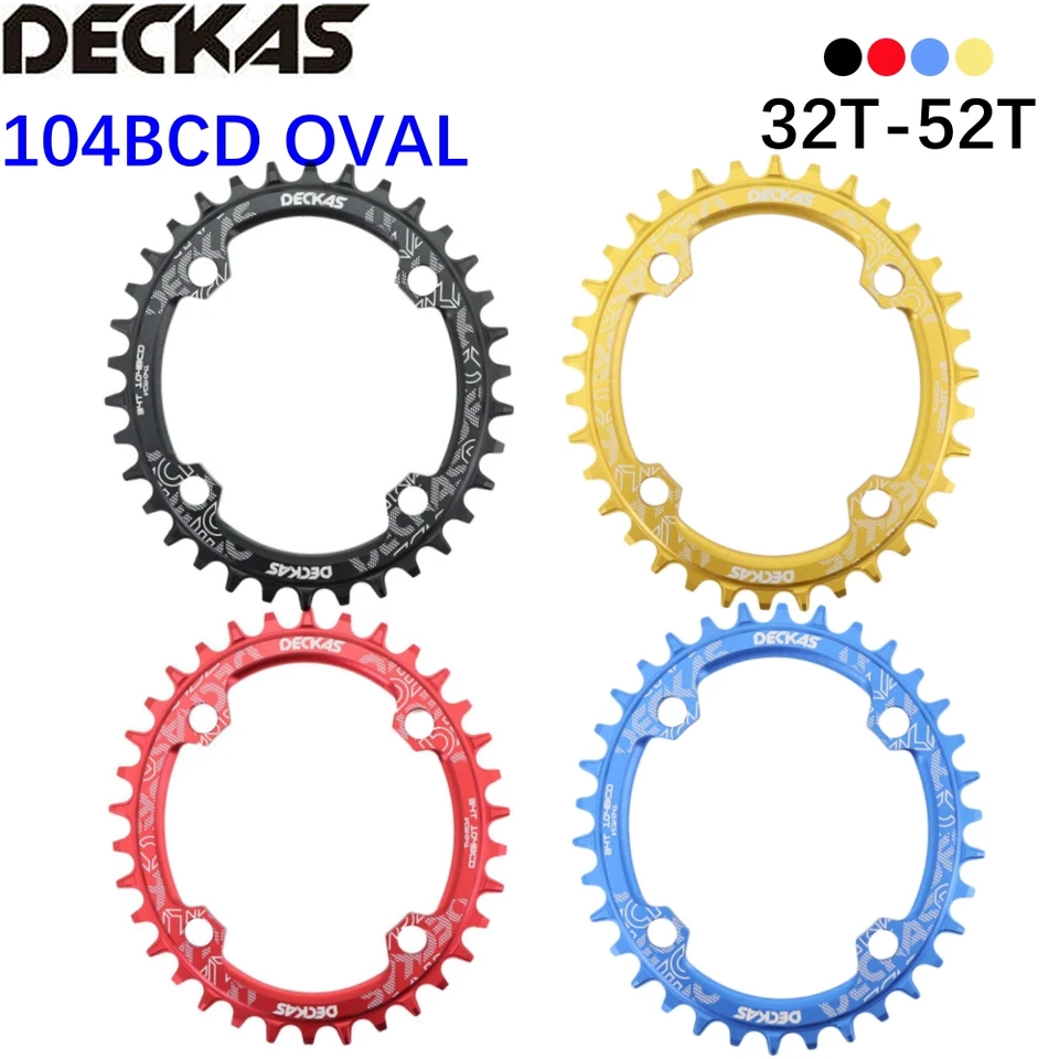 Deckas Corona Ovale 104BCD Per Shimano MTB Bici Anello Catena - Foto 8