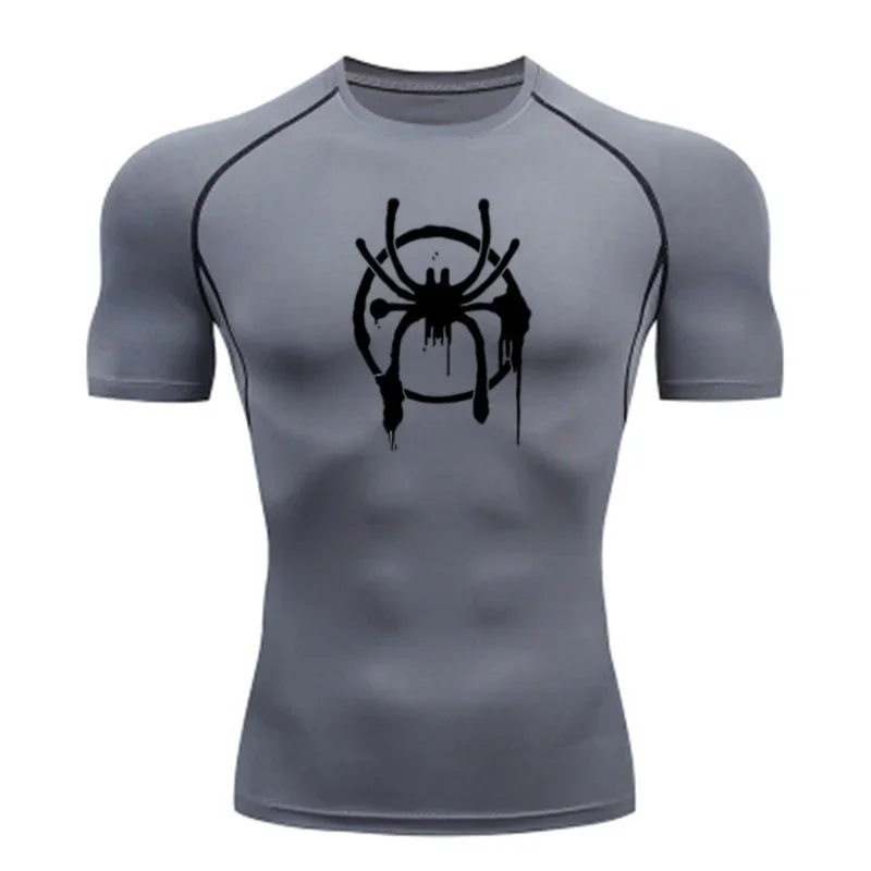 thumbnail image 1 of Camiseta de compresión para hombre, camiseta de manga corta para gimnasio, culturismo, fitness, camisetas deportivas de secado rápido para hombre, camisetas deportivas para correr, ropa deportiva para, 1 of 5