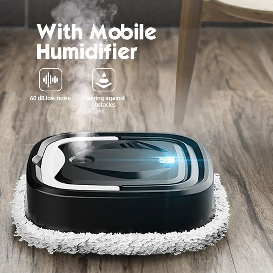 Smart Robotic Vacuum Cleaner 2000Pa Strong Suction Auto Mopping Wireless App Control Auto-Charging for Pet Hair Hard Floor