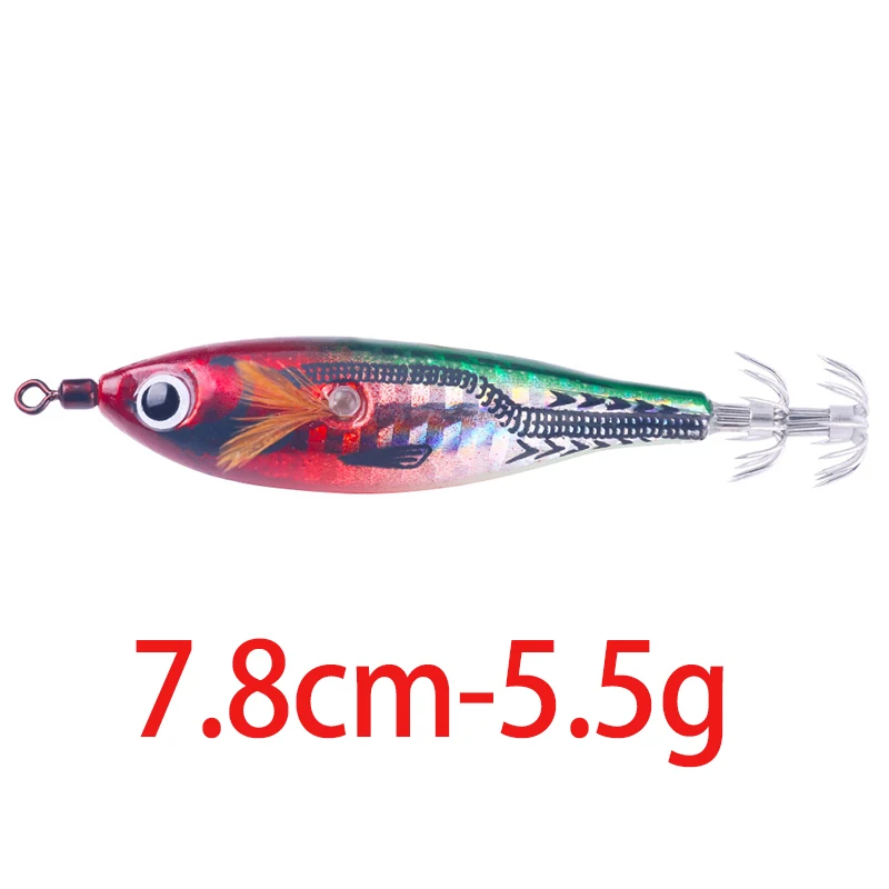 6 Pièces Lumineux Poulpe Calmar Gabarit Crochet 9.5 Cm / 17g Appât De