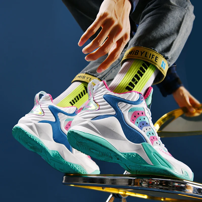 New Men Basketball Shoes Spring Unisex Basketball Sports Buffer Shoes High Quality Couple Sneakers Footwear for Male Size 36-45