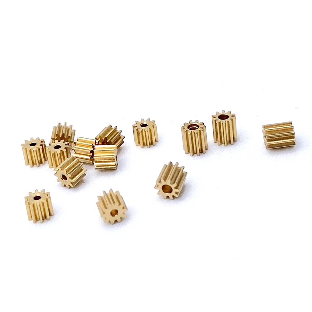 Motor Gear Transmission Gear Electric Bike Gear Mini Copper Brass Gear 0.3M 10T Teeths 1.48 1.5mm 1.98 2mm bore diameter Toys Model DIY