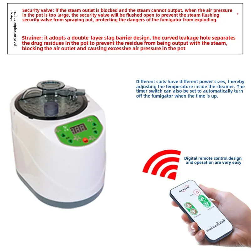 Foldable Steam Sauna Box Anti-Burn Home Bath Tub Remote-Controlled Sweating Box Adjustable Timed Steaming Machine