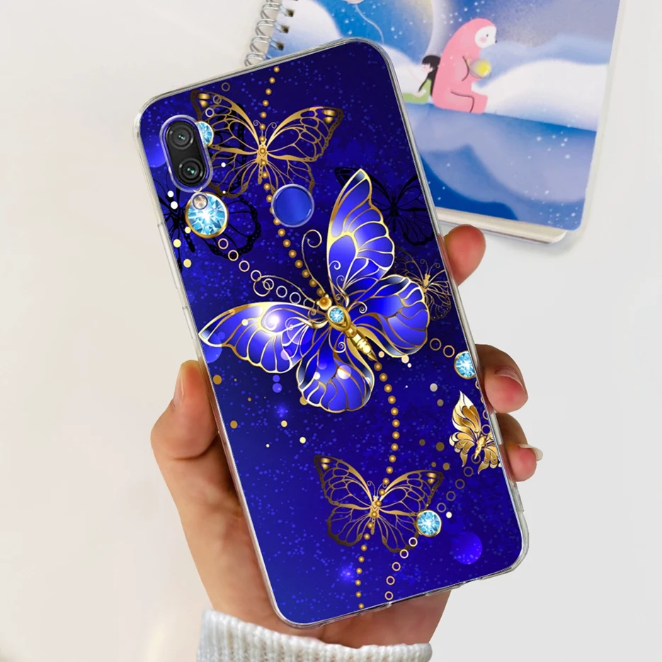 Fashionable Clear Silicone TPU Phone Case - Painted Design Cover