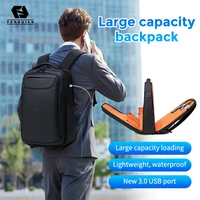 FENRUIEN New Men Backpack 3.0 USB Port Charge Large Capacity Multifunction Schoolbag Business Waterproof Backpack 2