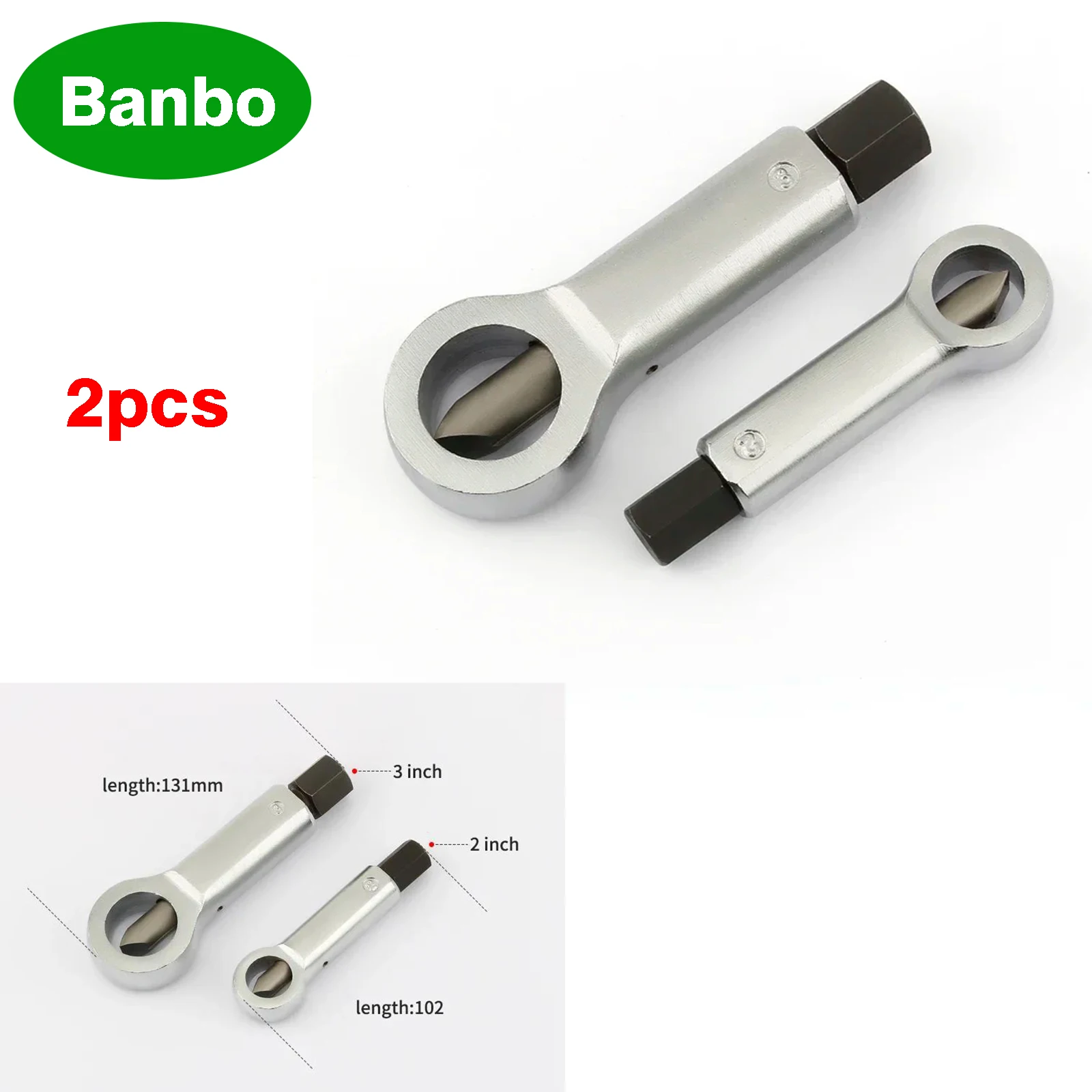 2Pcs 12-22mm Rusty Nut Separator Splitter Extractor Tool Set Rust Nut Removal Puller Nuts Breaker Damaged Screw Repair Tool