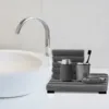 3pcs Large Absorbent Stone Tray Dry And Tidy Diatomaceous Earth Stone Sink Tray Instant Dry Sink, Sponge Hand Soap Holder 5
