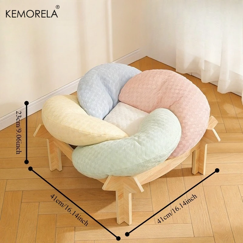 Cuccia rialzata per gatti in legno con cuscino comoda poltrona_voghion.com