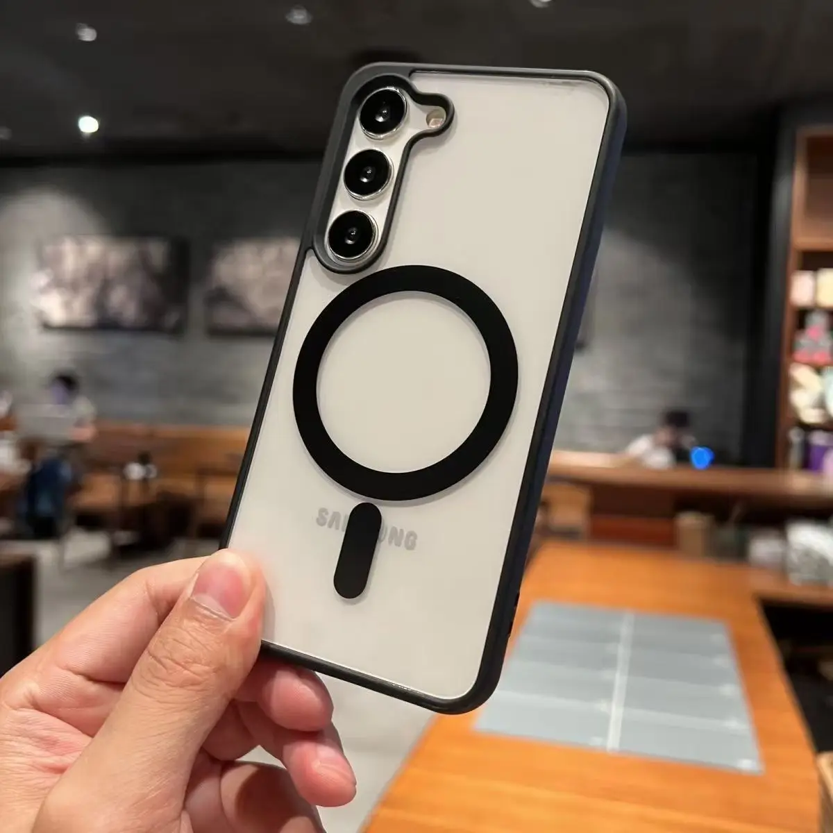 Frosted Frame Magnetic Magsafe Wireless Charging Acrylic Phone Case