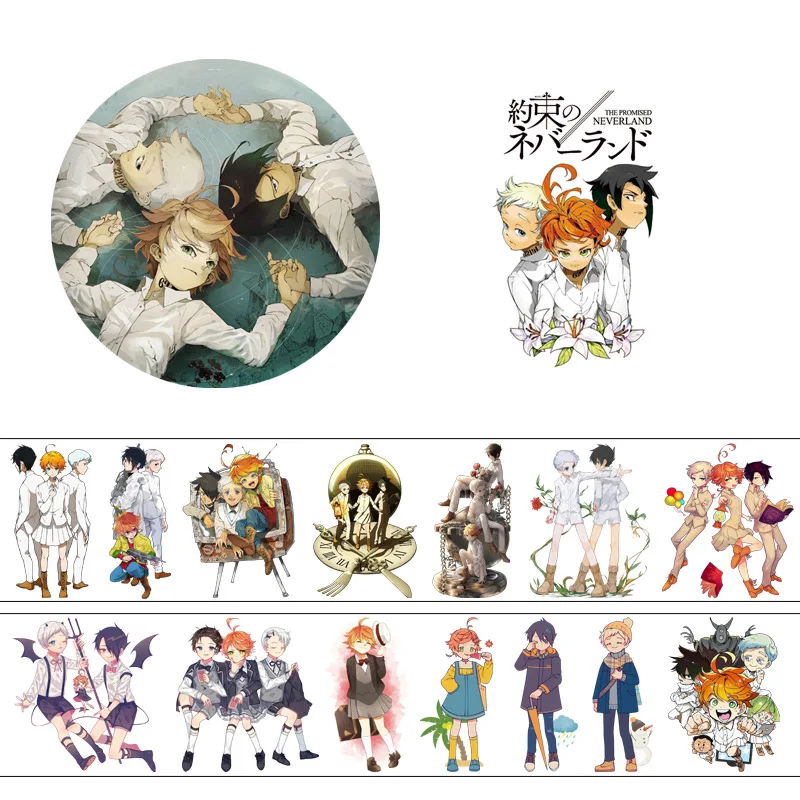 

Yakusoku no Neverland аниме васи лента наклейки Kawaii Канцтовары канцелярские принадлежности Скрапбукинг Маскировочная лента