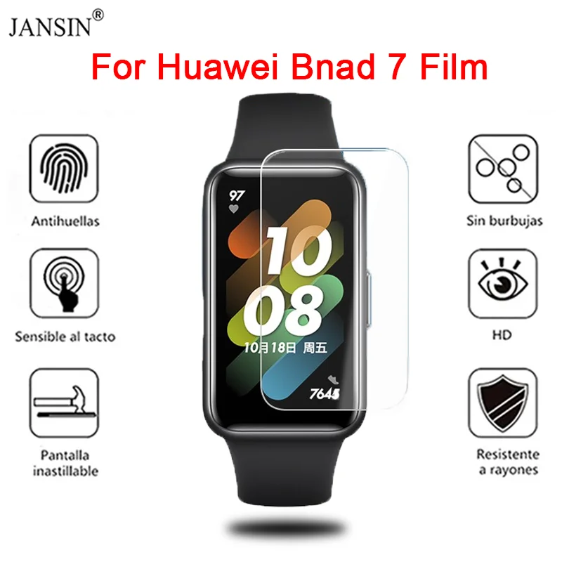 

Soft TPU Protective Film For Honor Band 7 Smart Watch Full Screen Protector for huawei band7 HD Ultra Slim Clear Watch Films