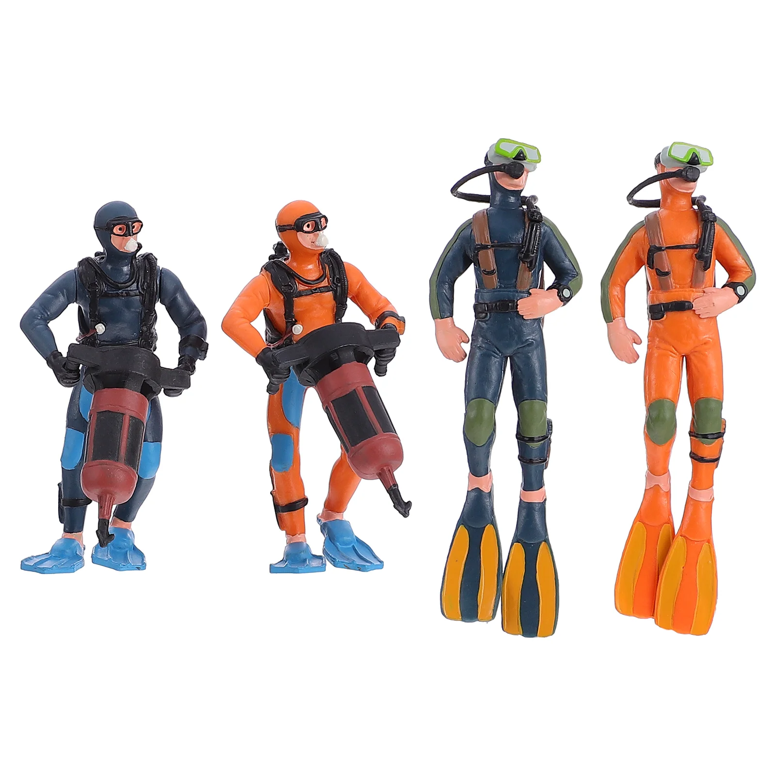 

4pcs Scale Model People Set Action Figure Diorama Model Swimmers Figurines Scuba Diver People Figurines DIY Sand Table Layout