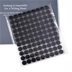 Self - Adhesive Fastener Dots with Strong Glue - 100 Pairs - 15mm (Black 100pcs)