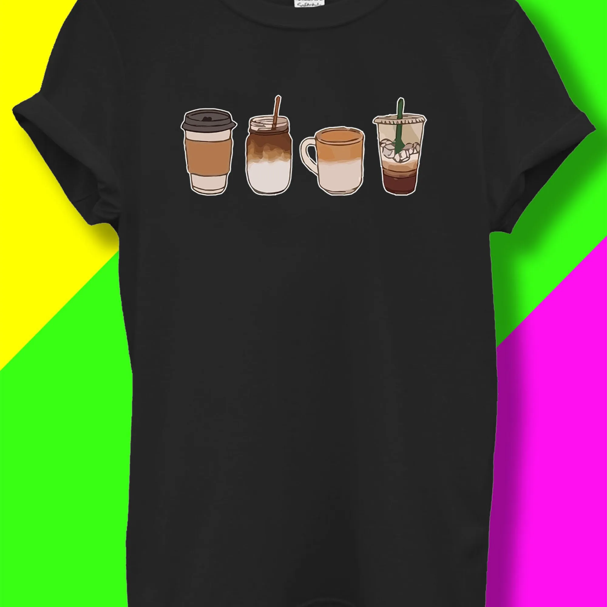 Coffee Time Ice Hot T Shirt Baggy Boyfriend Baseball 2840