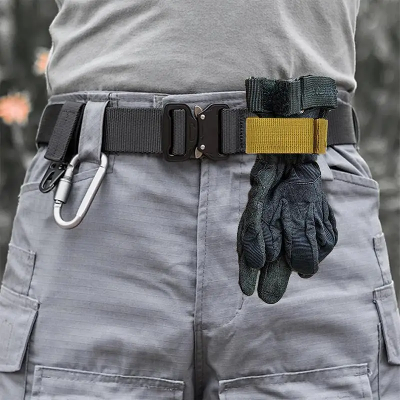 Adjustable Glove Holder Key Ring Chain Heavy Duty Firefighter Glove Strap Mini Carabiner Clips for Camping Hiking Working