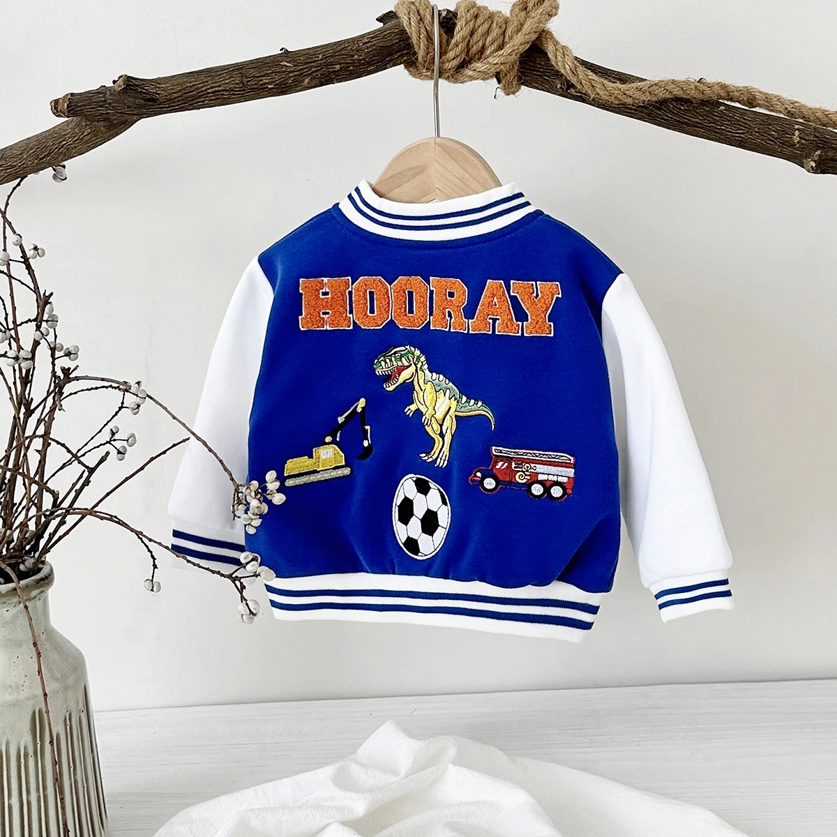 0-3Y Baby Fall Clothes Thick Newborn Baby Clothes Boys Girls Jackets Cartoon Dinosaur Strawberry Stylish Sport Coat Cotton