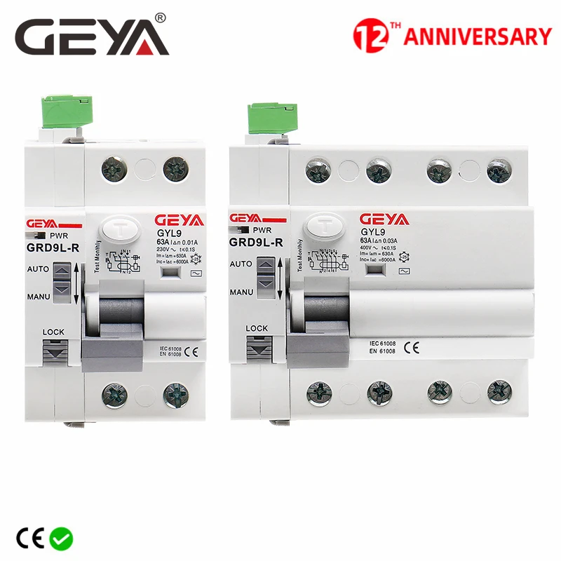 Free Shipping GEYA GRD9L RCCB Self Recloser Circuit Breaker
