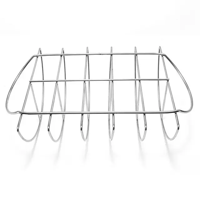 Bbq D-Típusú Pörkölt Állvány Rozsdamentes Acél Barbecue Szerszámok Bordákhoz Kültéri Grill Family Party Piknik Kemping