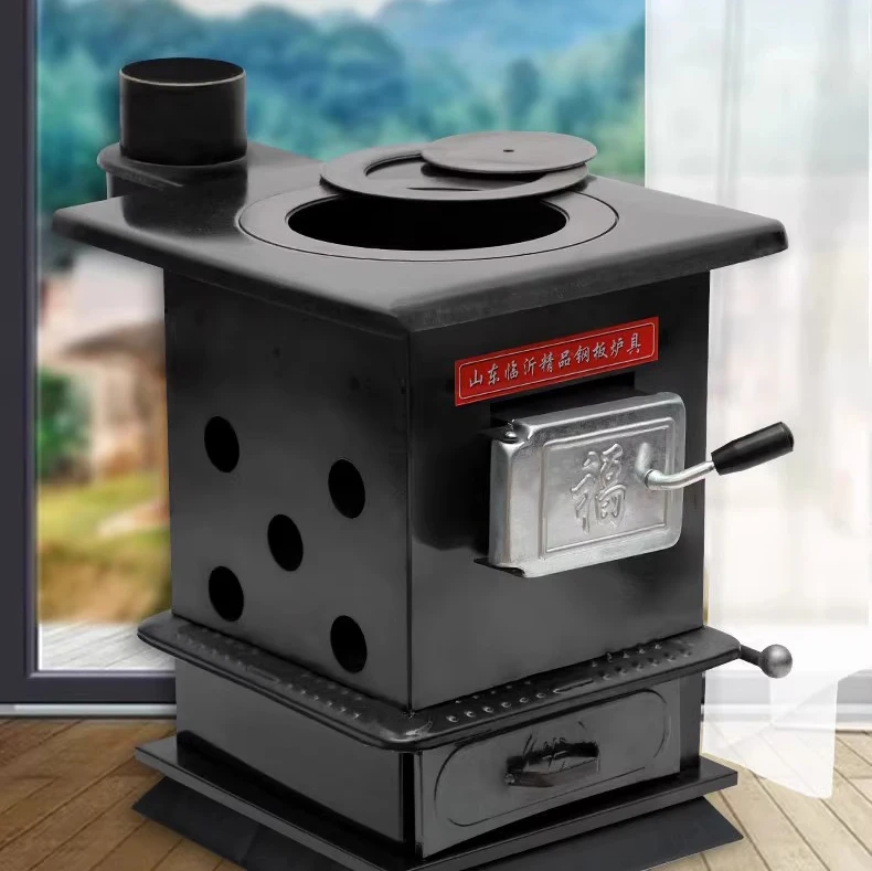Description Picture 5 of itemIndoor Fire Pits Heating Stove Outdoor Patio Heaters Home Firewood Coal Dual-purpose Roasting Stove Multi-function Wood Stove