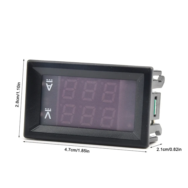 6 Tester Di Tensione DC 4-100V, Voltmetro Digitale LED Verde 3 Cifre, 2 Fili, Mini Display 1,33'' Per Auto, Moto, Camper, Barca
