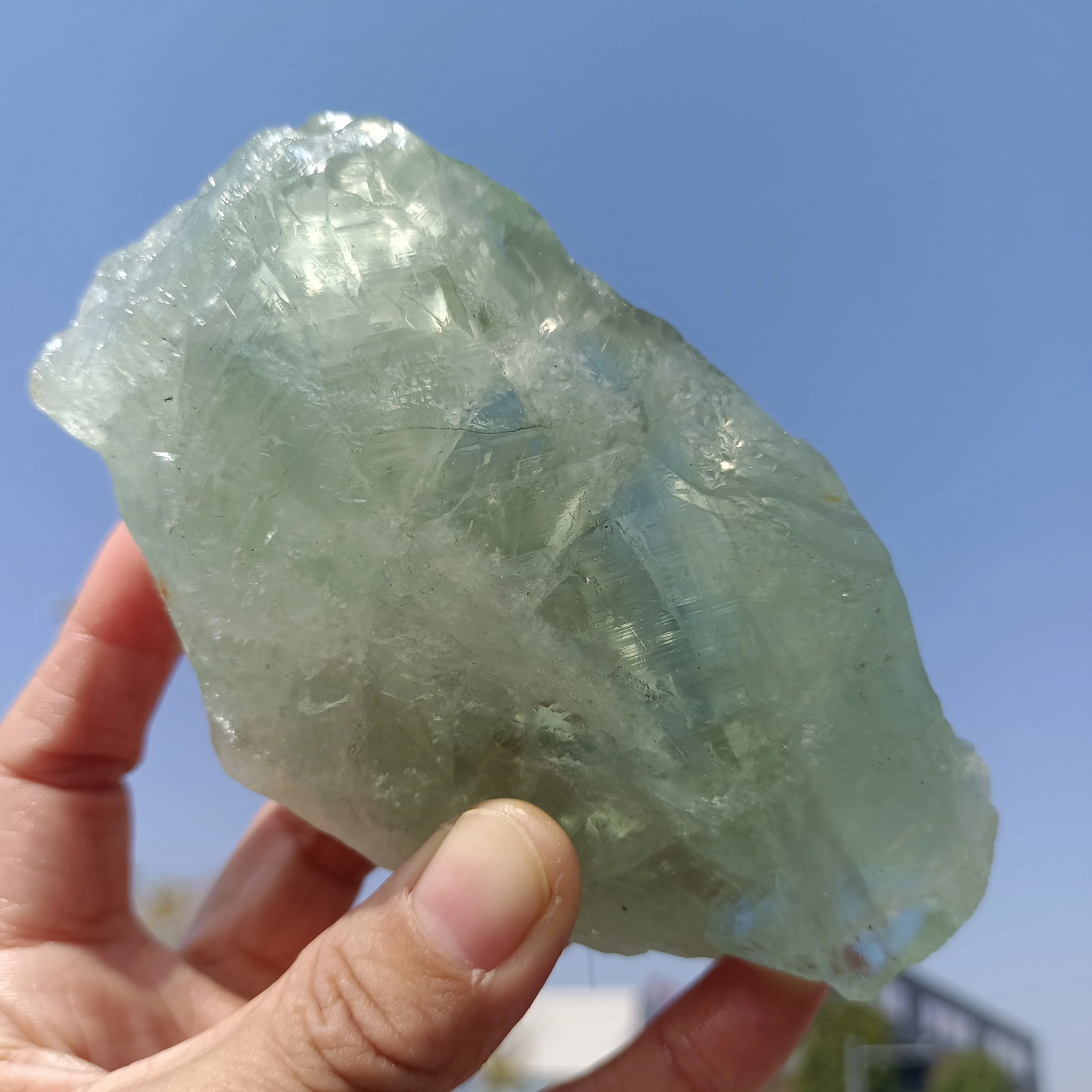 

Naturally Occurring Colors Green Quartz Crystal Ore, Mineral Reiki Healing Stone, Home Office Degaussing Decoration