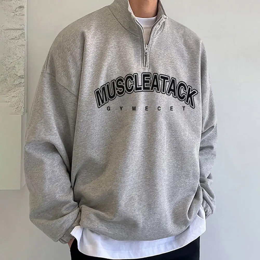 

Pullovers Sweatshir Daily Drawstring Tops Fashion Drawstring For Vacation Holiday Leisure Long Sleeve Men Stylish