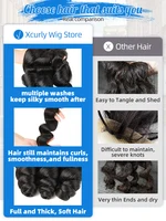 Xcurly Cheveux Humains Vierges Bruts Ondulés Profonds 30 34 Pouces Extensions 3/4 Lots Offres Tissage Bouclé Birman 3