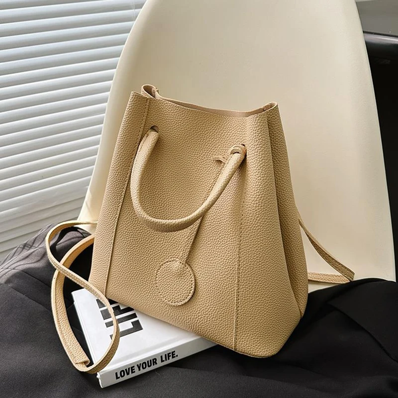 

Женская сумка-мешок, новинка 2023, однотонная текстурированная сумка через плечо для подмышек, вместительные сумки, элегантные деловые женские сумки