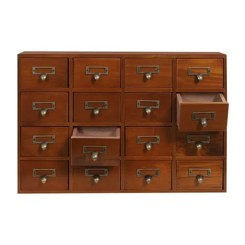 64 Drawer Storage Cabinet Pine Wood Tabletop Organizer Box for Home Office Craft Supplies Organization