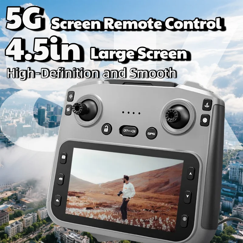Drone GPS V198MAX Originale con Fotocamera Professionale 8K, FPV Aereo, Evitamento Ostacoli Laser e Telecomando con Grande Schermo - immagine 5