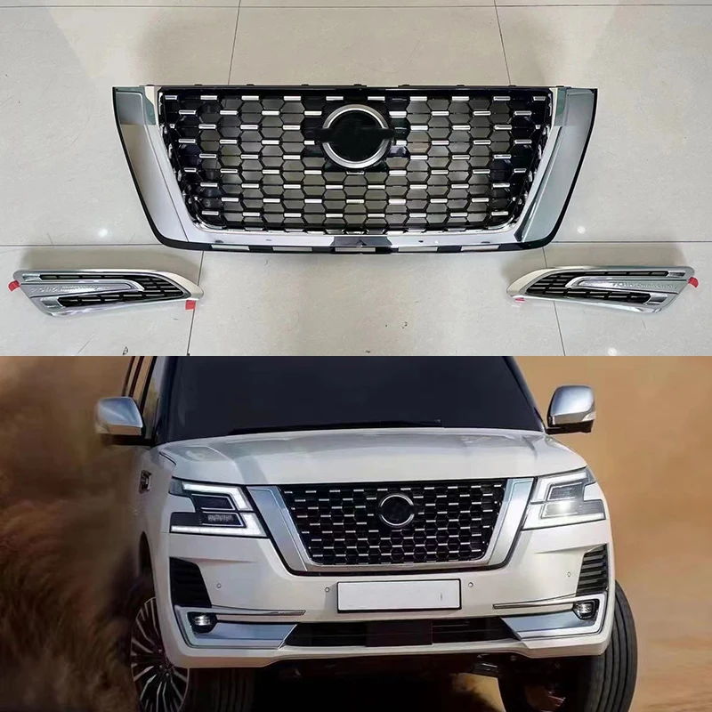 Fit for Nissan Patrol Commemorative Edition high quality grille ABS grille silver grille easy installation