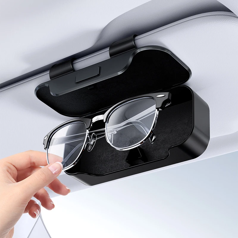1Pc 자동차 선글라스 홀더 바이저 ABS 안경 케이스 ABS 클립 안전하게 고정되는 안경 보관함 BMW Toyota Honda에 적합