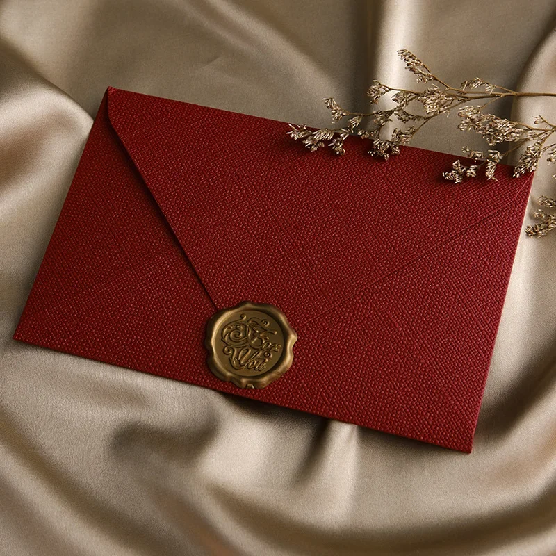 Kraft Paper European Court Style Retro Linen Envelope Letter Paper Wax Fire Seal Set for Love Letter Festival Wedding Invitation