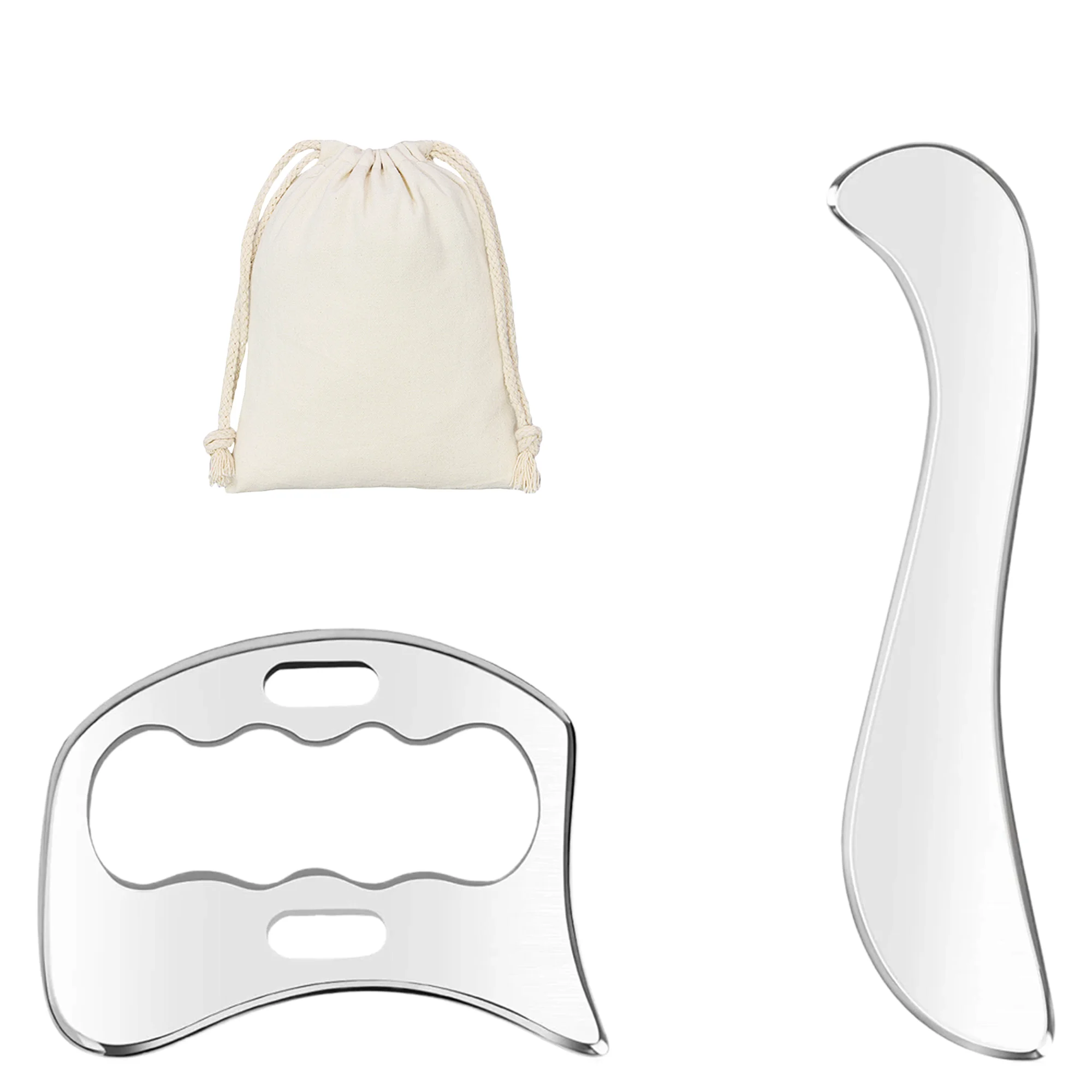 أدوات تدليك غوا شا من الفولاذ المقاوم للصدأ أداة م...